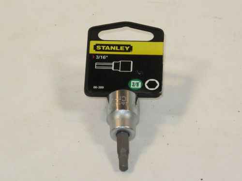 1 lot of 2 - stanley 3/16&#034; hex bit socket for 3/8&#034; drive pt# 86-389 (#863) for sale