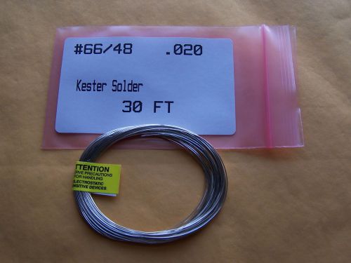 30 feet kester solder  lead free sn96.5ag3cu.5 #66/48 .020, p/n 24-7068-1401 for sale