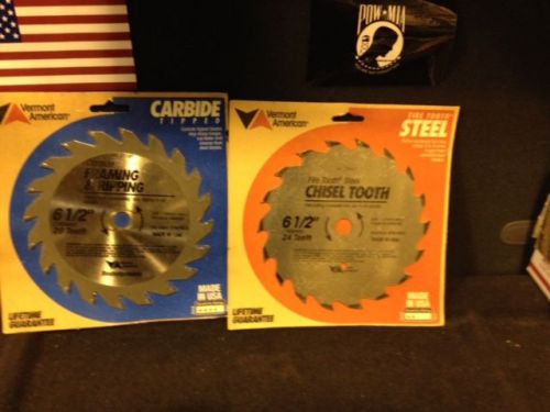 Two 6 1/2&#034; Saw Blades - Vermont American