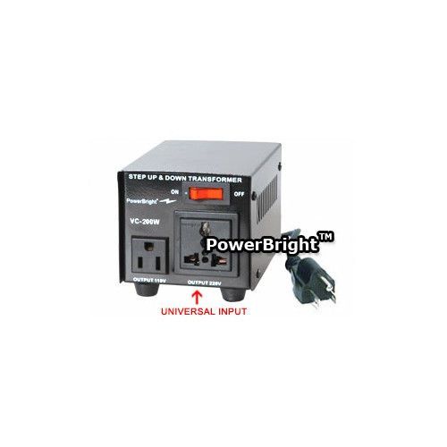 Power bright 200w step up / down voltage transformer for sale