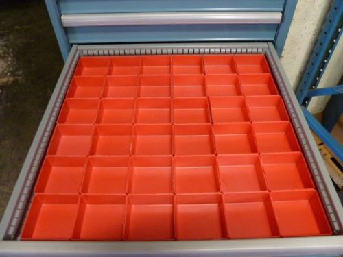 36  4&#034; x 4&#034; x 2&#034;  plastic boxes fit lista vidmar toolbox organizers dividers for sale