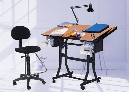 Martin universal design creation station melamine drafting table with chair for sale
