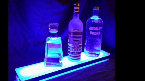 2ft LED Bar Shelf - Handmade - Liquor Bottle Shelf - Remote - Color Changing
