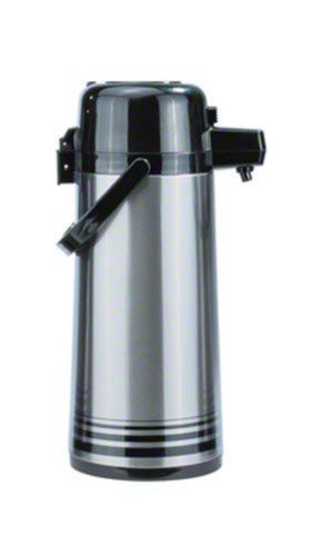 Update International NPD-22-BK/SF Brushed Stainless Steel Airpot with Black B...