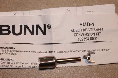 *new* - &#034;bunn&#034; oem part# 32394.0001 auger drive shaft conversion kit-fmd-1 for sale