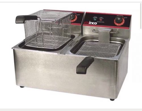 Winco countertop commerical  deep fryer, twin well, 32 lbs oil capacity eft-32 for sale