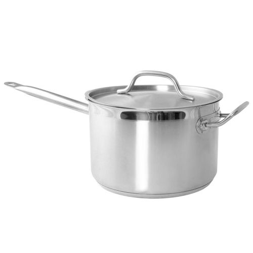 Thunder Group SLSSP076 Sauce Pan 7.6Qt 18/8 Stainless Steel Hollow Handle W/Lid
