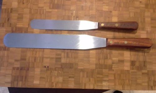 2 dexter russell straight bakers spatulas/rosewood handles/#s2489 &amp; #s24912. for sale