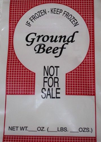 100 - 2 lb ground beef bags hamburger meat chub freezer free shipping for sale