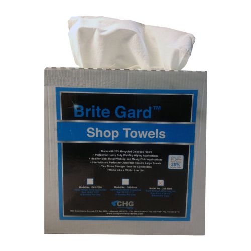 CHG Brite Gard All Purpose Shop Towels – Sheet size: 9-1/2&#034; x 16-1/2&#034;