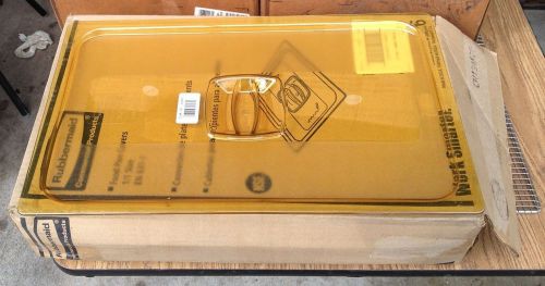 Case of (6) Rubbermaid 234P Amber Hot Full Size Food Pan Cover