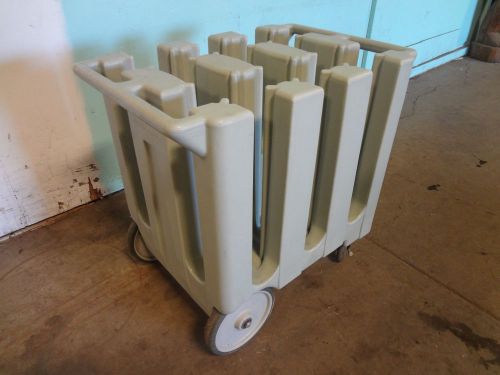 Heavy duty commercial &#034;cambro&#034; 7&#034; plate holder/dispenser/carrier poly cart/caddy for sale