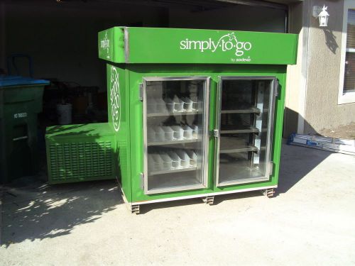 beverage cooler for vending cart self contained with cold plates