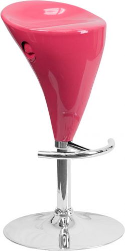 Contemporary Plastic Adjustable Height Bar Stool