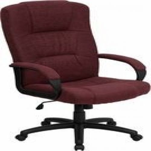 Flash Furniture BT-9022-BY-GG High Back Burgundy Fabric Executive Office Chair