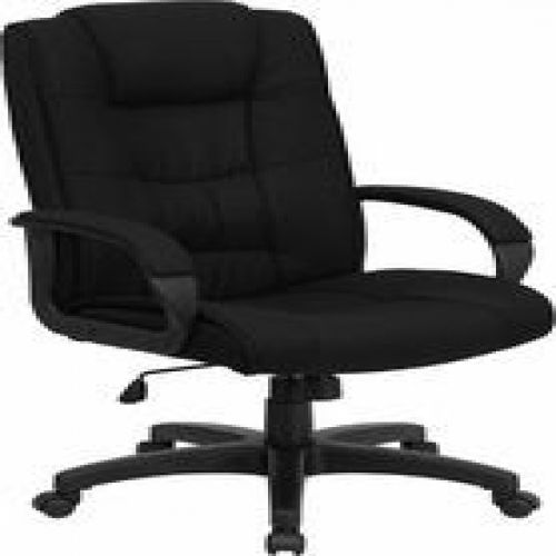 Flash Furniture GO-5301B-BK-GG High Back Black Fabric Executive Office Chair