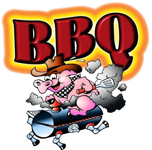 Bbq decal 24&#034; bar-b-que barbeque restaurant concession food vendor mobile truck for sale