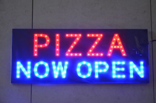 &#039;PIZZA NOW OPEN&#039;&#039; LED Sign (NOW OPEN FLASHES)