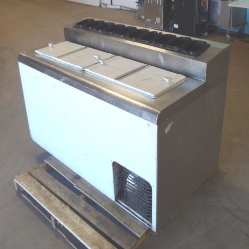COMMERCIAL  HD&#034; UNIVERSAL&#034; ICE CREAM FREEZER WITH REFRIGERATED TOPPING RAIL