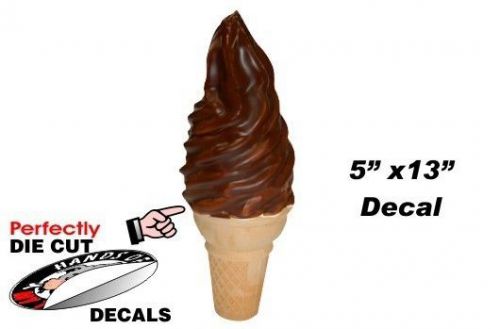 Soft serve chocolate dip cone 5&#039;&#039;x13&#039;&#039; decal for ice cream truck or parlor sign for sale