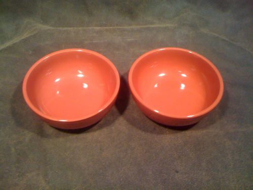 Two (2) ~ Crestware ~ Bay Pointe ~ Large Nappie Bowls in Melon Red ~