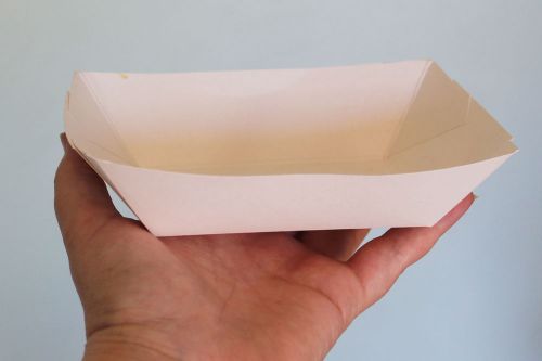 Large (2 Lb.) White Paper Food Tray | 25 Ct