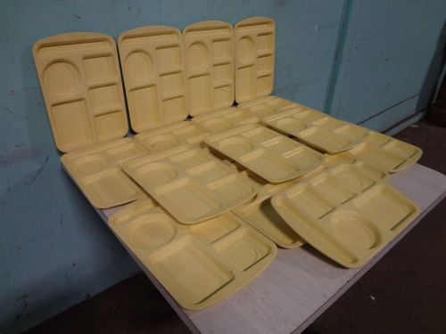 LOT OF 16 &#034; PROLON &#034; HEAVY DUTY COMMERCIAL MELAMINE 5 COMPARTMENT FOOD TRAYS