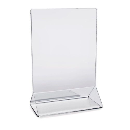 Lot of 50 acrylic table card display 4&#034;x6&#034; sign holder plastic upright menu ad for sale