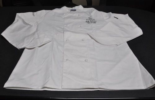 Chef&#039;s Jacket, Cook Coat, with EUREST JEFF logo, Sz LARGE  NEWCHEF UNIFORM