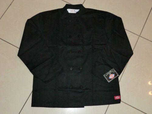 Dickies Chef Collection Ten Button Black Coat Sz XXL NWT