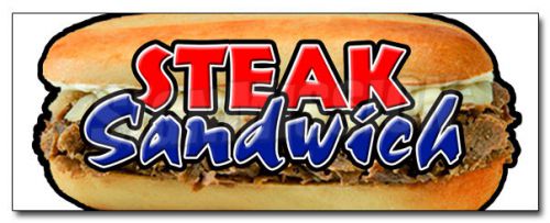 36&#034; STEAK SANDWICH DECAL sticker cheesesteak philly sub hoagie big huge beef