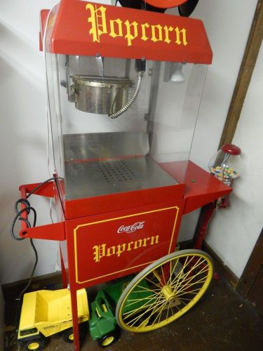 Coke Coca Cola Popcorn Maker Stand Wheels  Vending Machine
