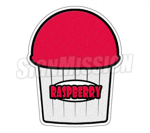 RASPBERRY FLAVOR Italian Ice Decal shaved ice sign cart trailer stand sticker