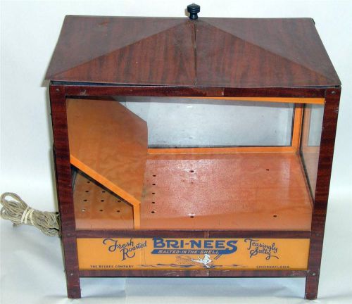 Vintage Bri-Nees Electric Peanut Roaster W Colorful Reverse Painted Glass Panels