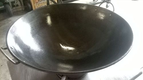 24&#034; Black Steel Wok