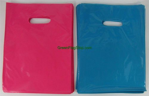 200 Pink &amp; Teal 9 x 12 Glossy Low Density Merchandise Bag Retail Shopping Bags