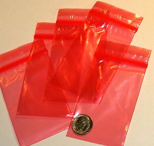 200 Red Baggies 2  x 3 in. small ziplock bags  2030 Apple brand