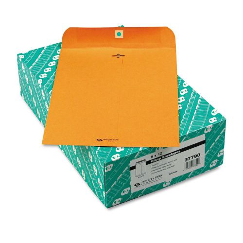 100 BUSINESS ENVELOPES 9x12 Kraft Manila Shipping Catalog Yellow Mailing Clasp #