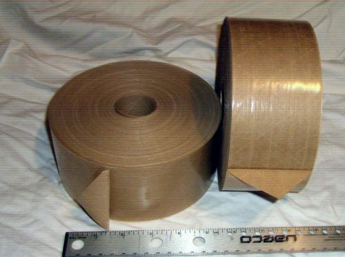 2 rolls 3&#034;x 450 ft  reinforced gummed shipping box packing tape $4.50 per roll for sale
