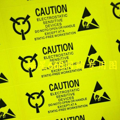 50mm x 20mm esd static sensitive caution sticker adhesive warning labels #n0gt for sale