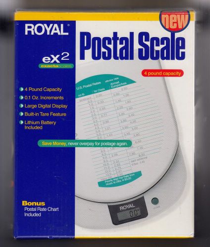 ROYAL Postal Scale ex2, 4 lbs capacity. New.