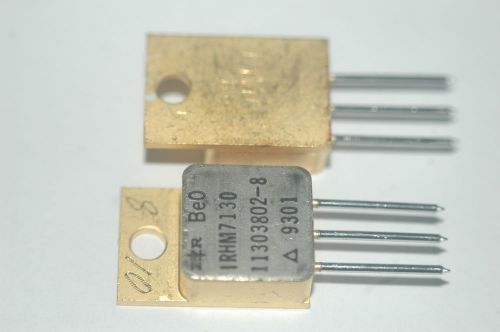 IR IRHM7130 Gold Mosfet N-Chanel Transistory TO-254AA Vintage New Quantity-1
