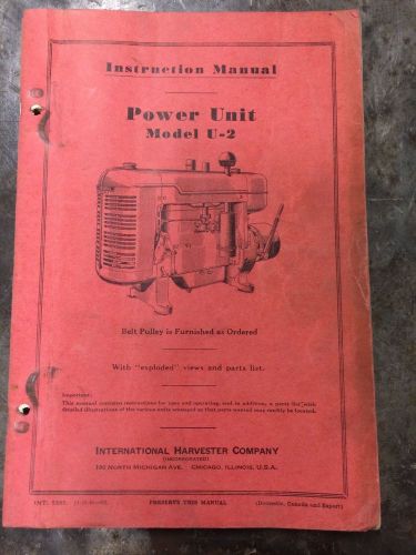 Power Unit Model U-2 INT. 5395  Instruction Manual