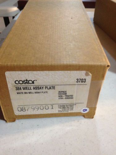 New corning 384-well low flange white assay plates, nonsterile (pk25)(cat#3703) for sale