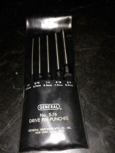General Drive Pin Punch Set, S-76