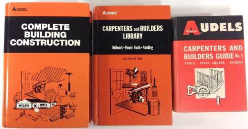 AUDEL Book Library Carpenters Construction Builders Tools Guide Machinist  LOT