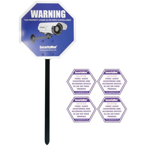 BRAND NEW - Securityman Sm-sign Reflective Security Warning Sign With Yard Stake