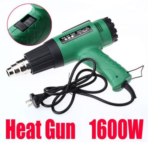 1600W Hot Air Electronic Heating Gun Adjustable Temperature 2-SPEED Modes Tool