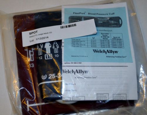Qty/12 New Welch Allyn Flexiport Blood Pressure Cuffs Adult 11 &amp; Lg Adult 12