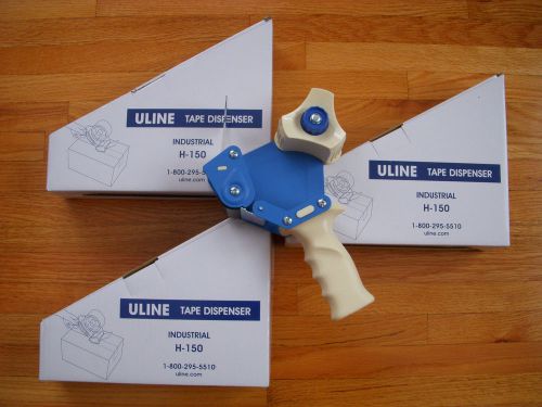 NEW!  (LOT OF 3)  ULINE PACKING TAPE DISPENSER 2&#034; SIDE LOAD H-150 - NEW IN BOX!